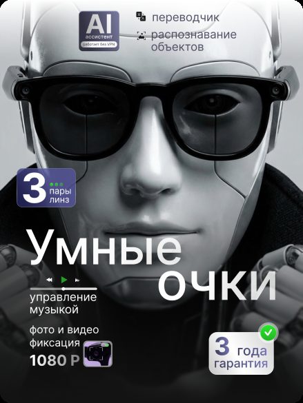 Инфографика умных очков с камерой